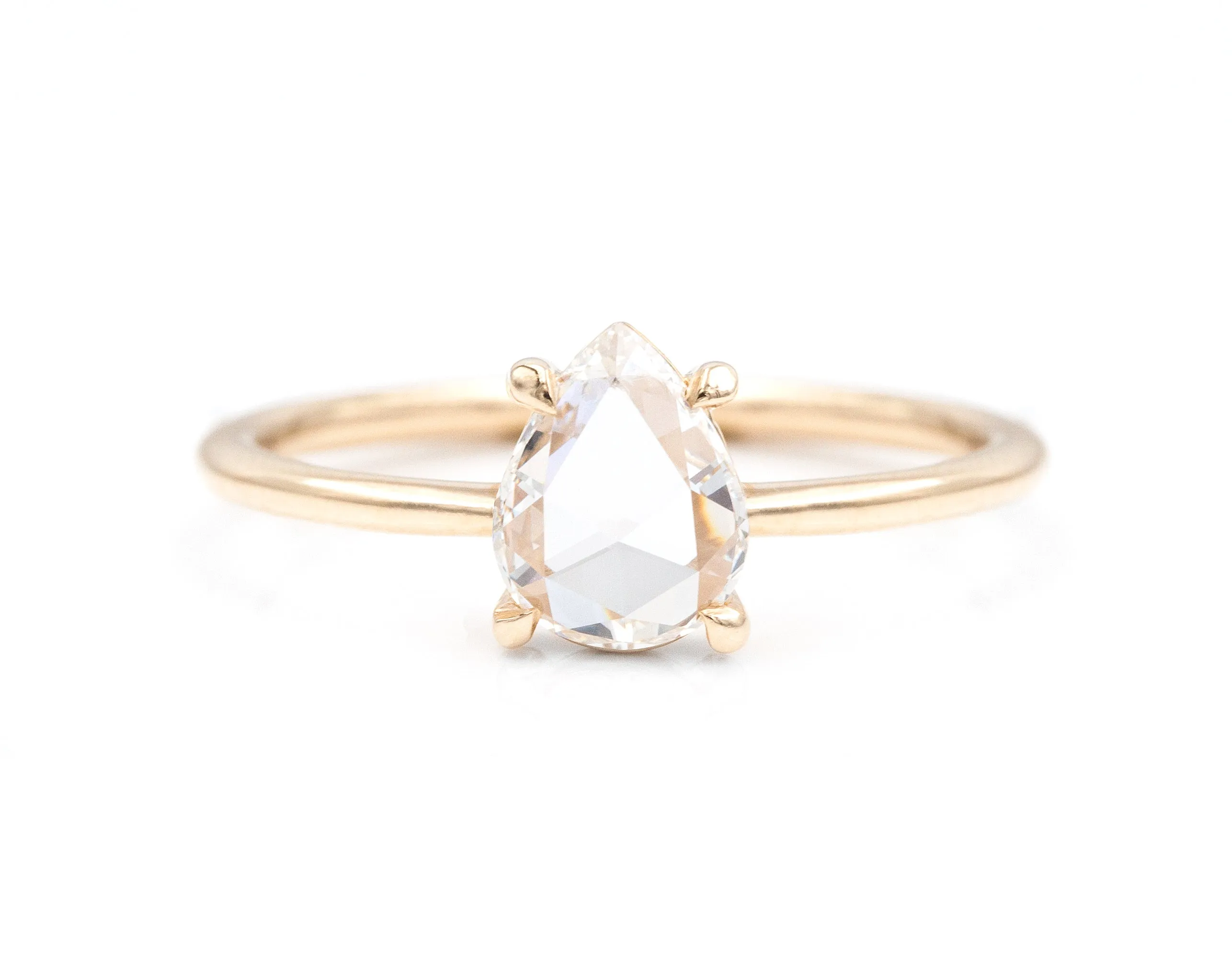 0.61-Carat Rose Cut Pear Solitaire