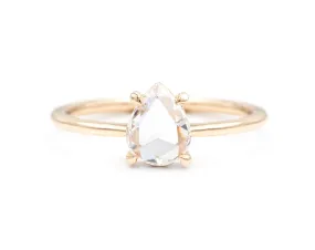 0.61-Carat Rose Cut Pear Solitaire