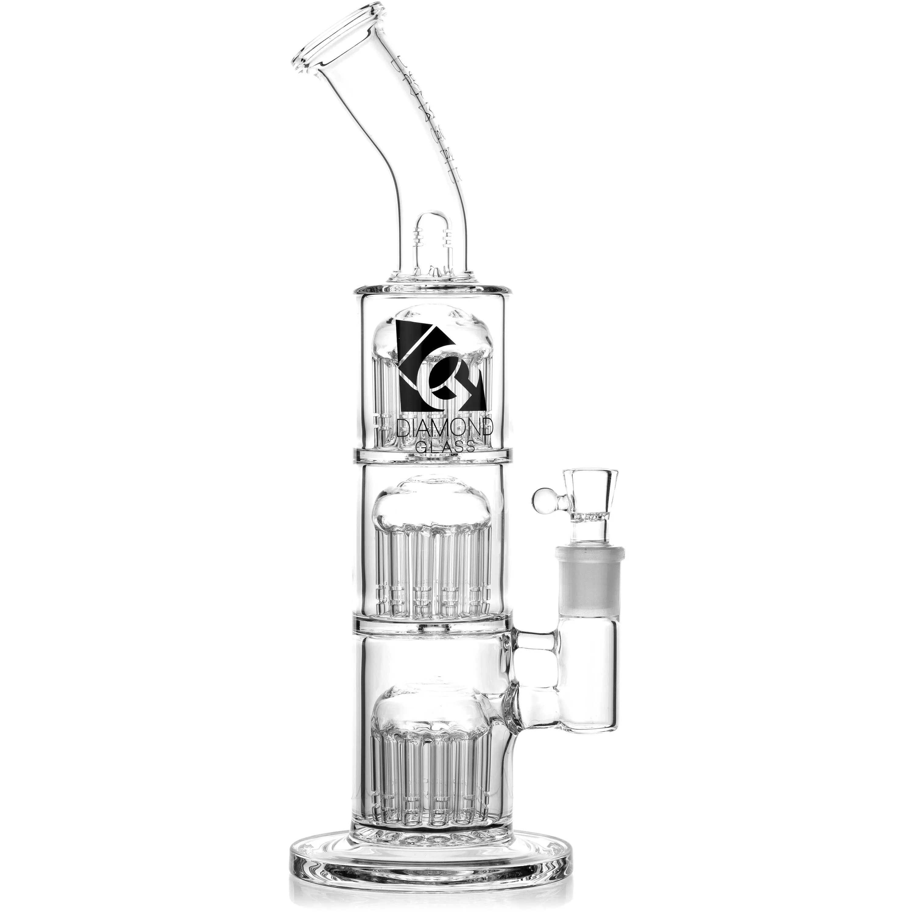 14 Triple Chamber 12 Arm Perc Bong, by Diamond Glass