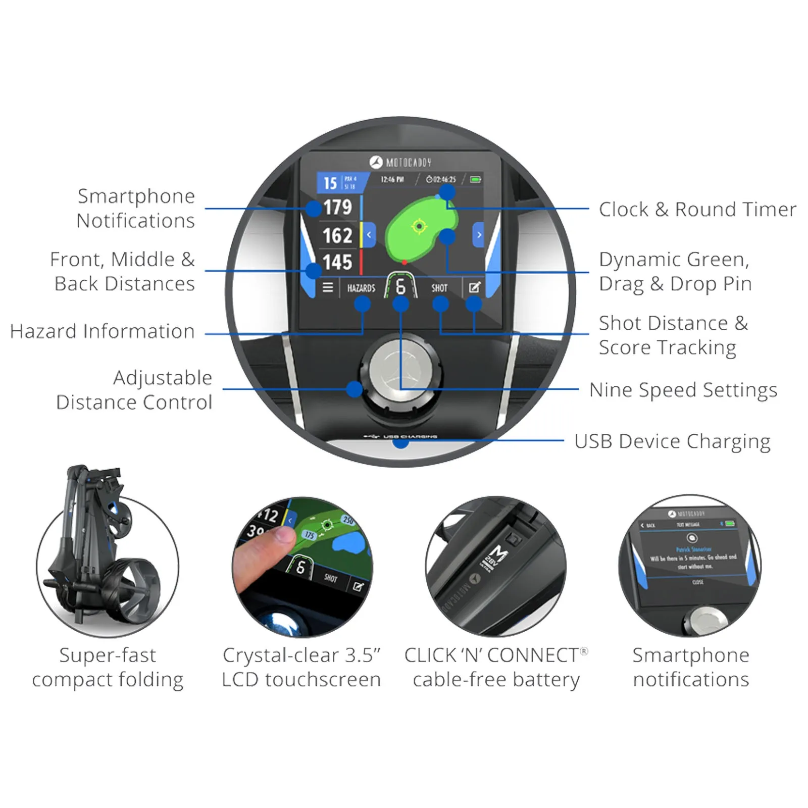 2024 Motocaddy M5 GPS Electric Golf Trolley