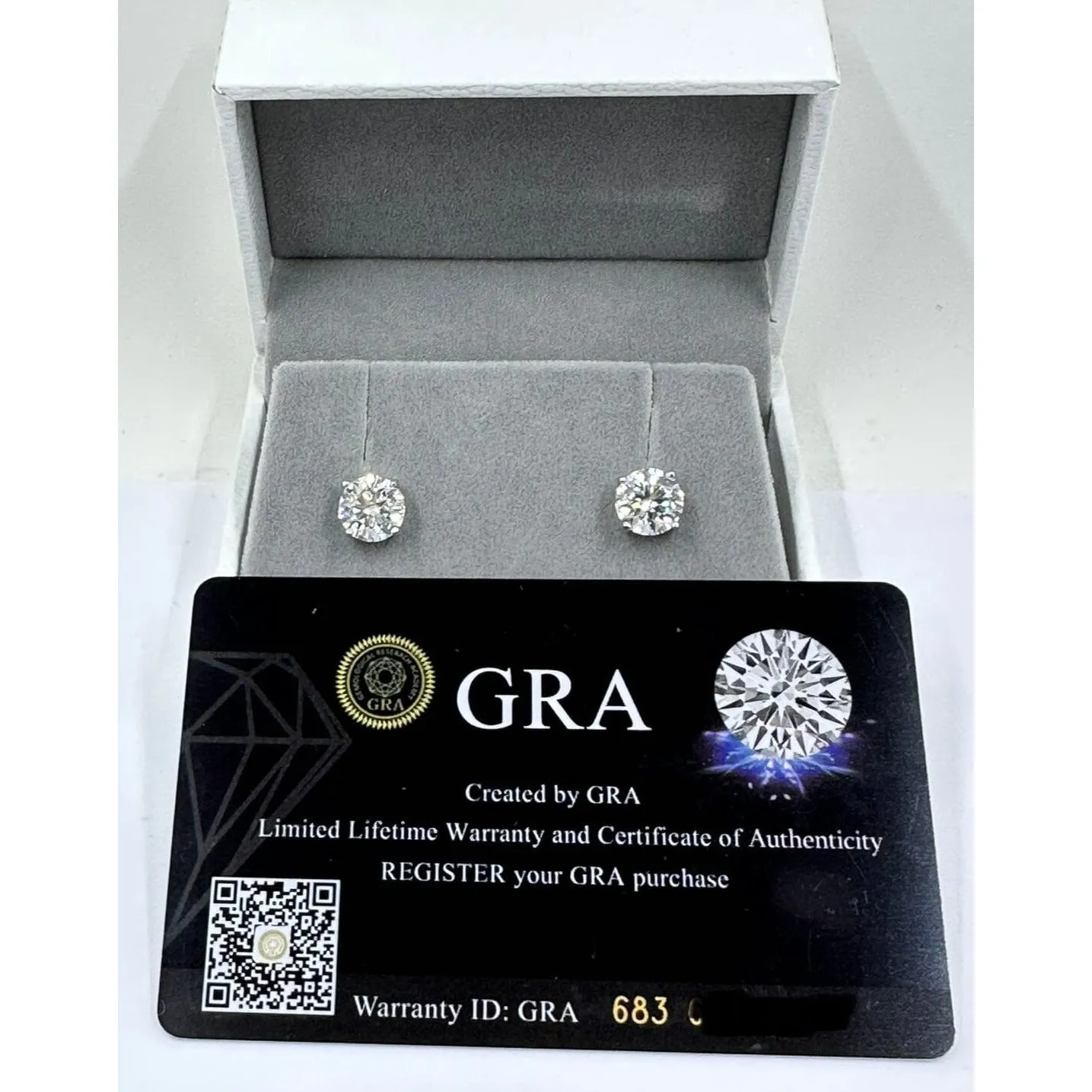 4CTW Moissanite Diamond Stud Sterling Silver Earrings