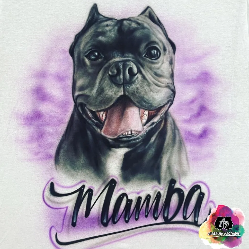 Airbrush Purple Clouds Pet Portrait Design