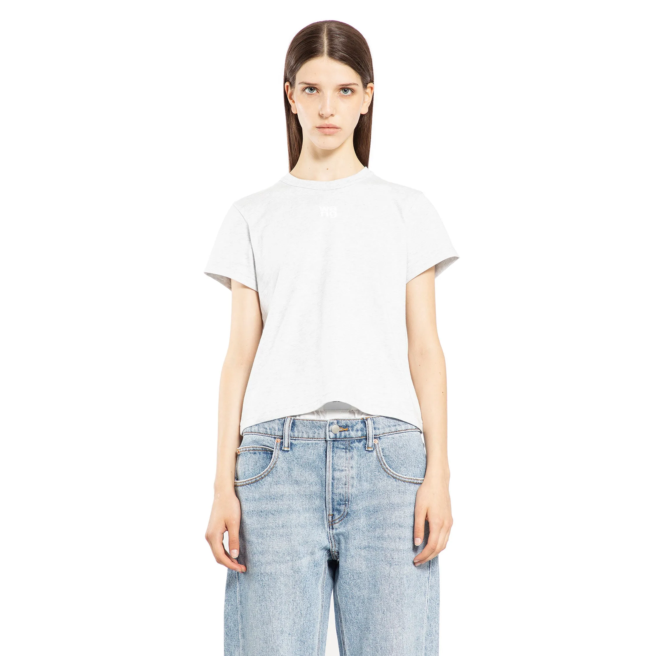 ALEXANDER WANG WOMAN GREY T-SHIRTS & TANK TOPS