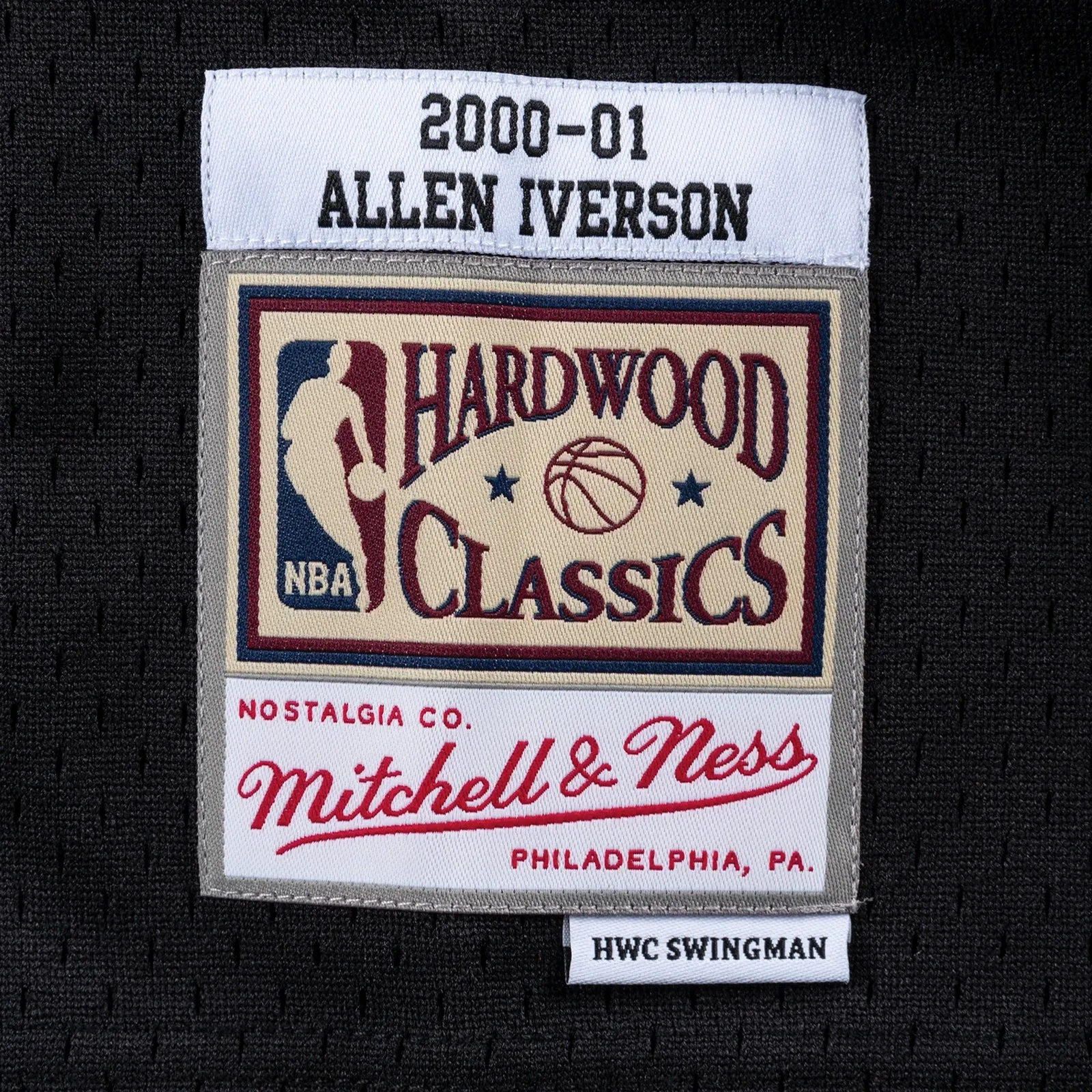 Allen Iverson Philadelphia 76ers 00-01 HWC Swingman Jersey - Black