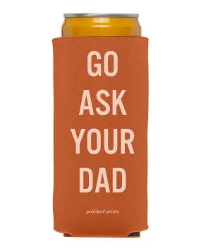 Ask Dad | Seltzer Can Koozie: Burnt Orange