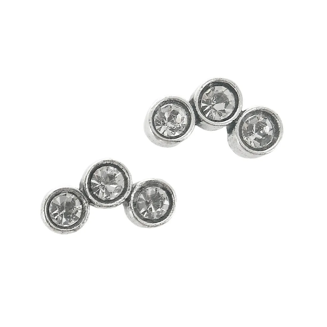 Avant Garde Paris Triple Crystal Lido Post Earrings