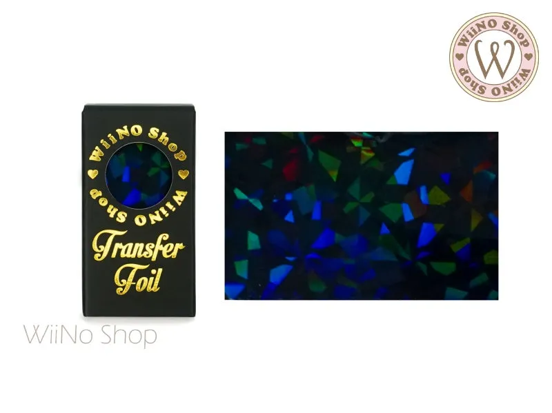 Black Holographic Crystal Nail Transfer Foil (HL-C-08)