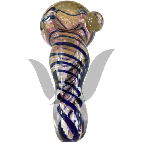 Blue Spiral Spoon Pipe