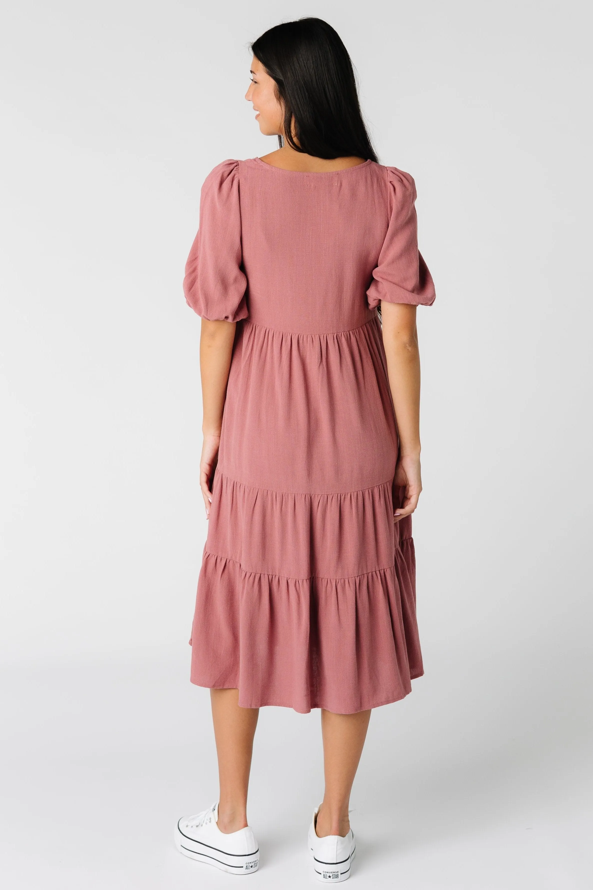 Brass & Roe Linen Scoop Neck Dress