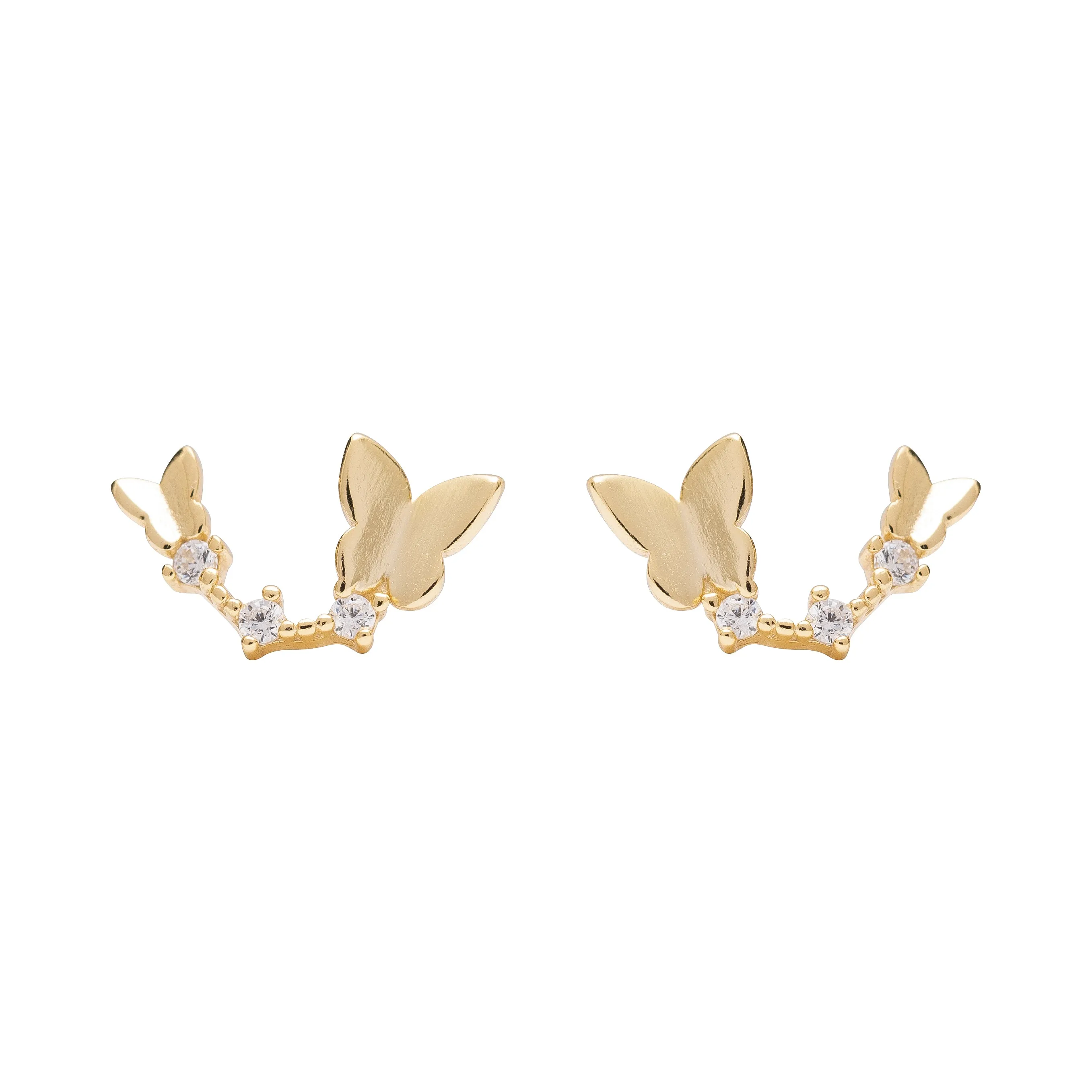 Butterfly II Studs in Gold