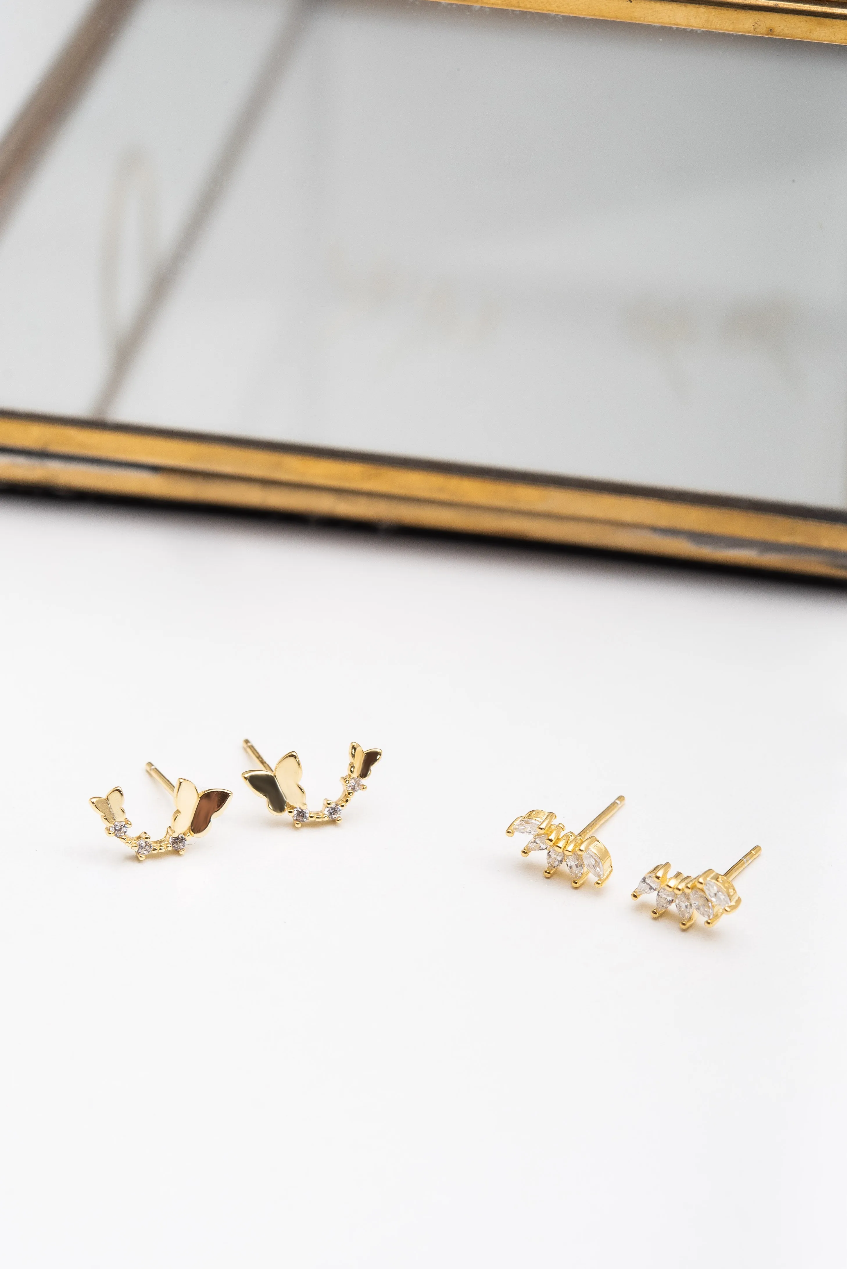 Butterfly II Studs in Gold