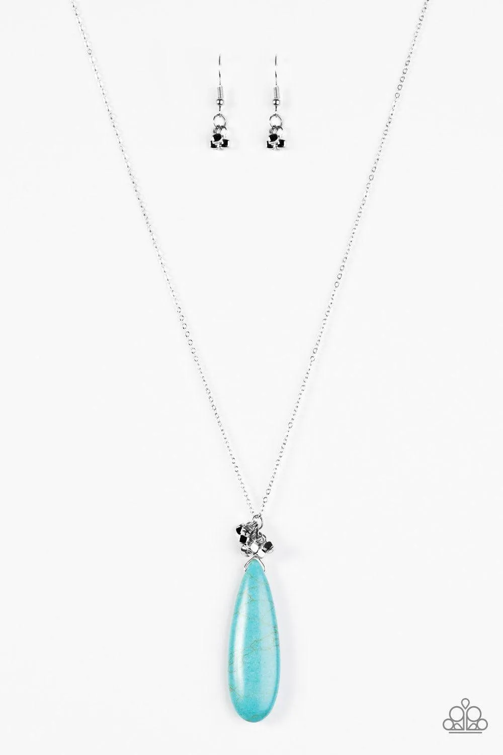 Canyon Craze Turquoise Blue Teardrop Necklace - Paparazzi Accessories