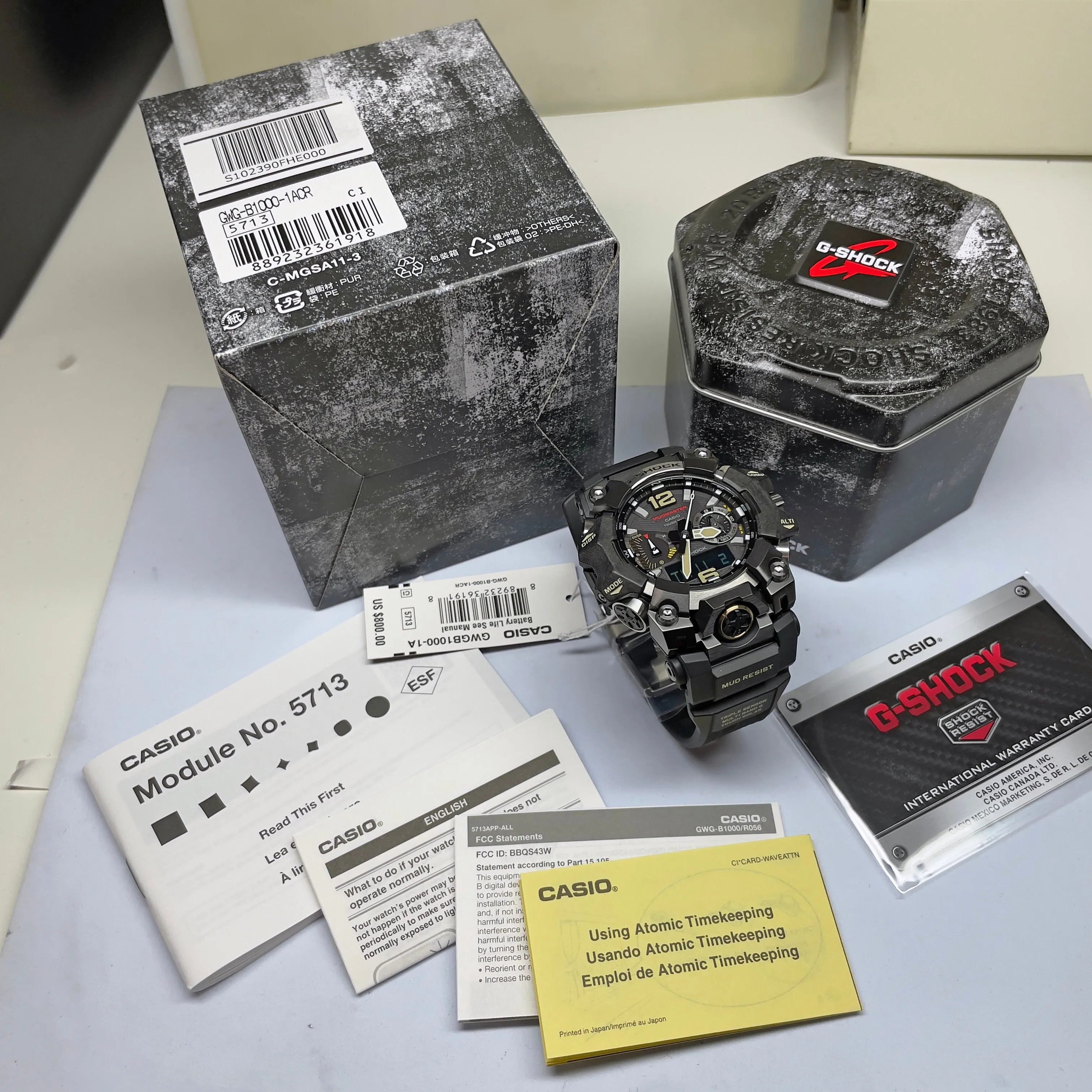 CASIO G-Shock GWGB1000-1A Black Mudmaster Bluetooth Triple Limited Watch