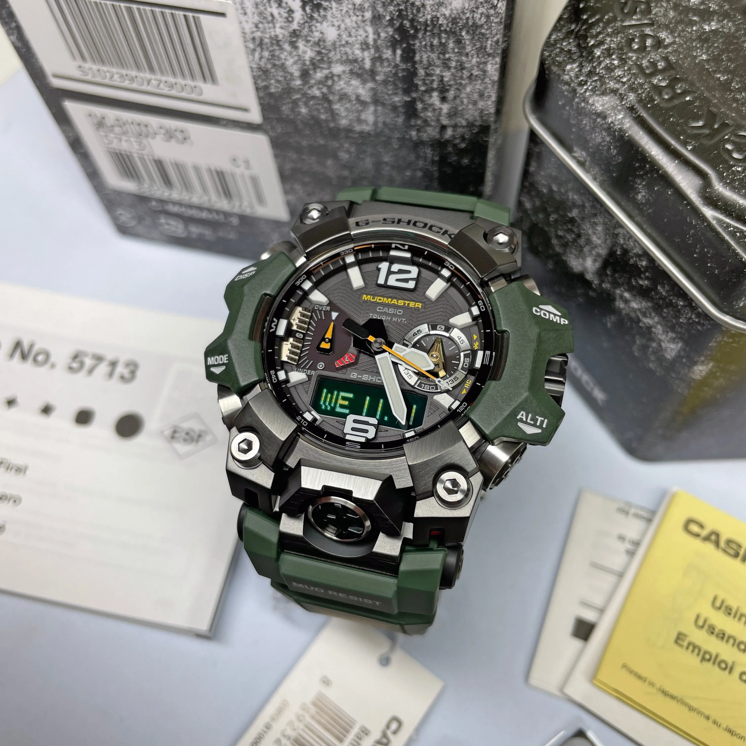 CASIO G-Shock GWGB1000-3A Green Mudmaster Bluetooth Triple Limited Watch