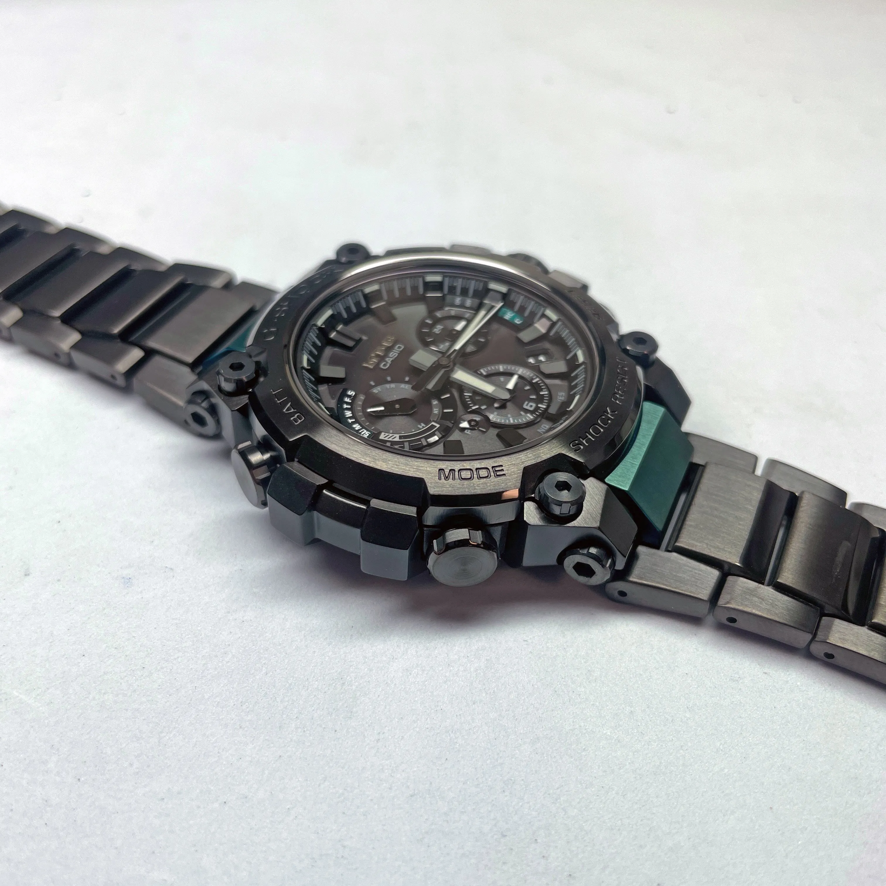 Casio G-Shock MTG MTGB3000BD12 Black & Green IP Bluetooth Watch