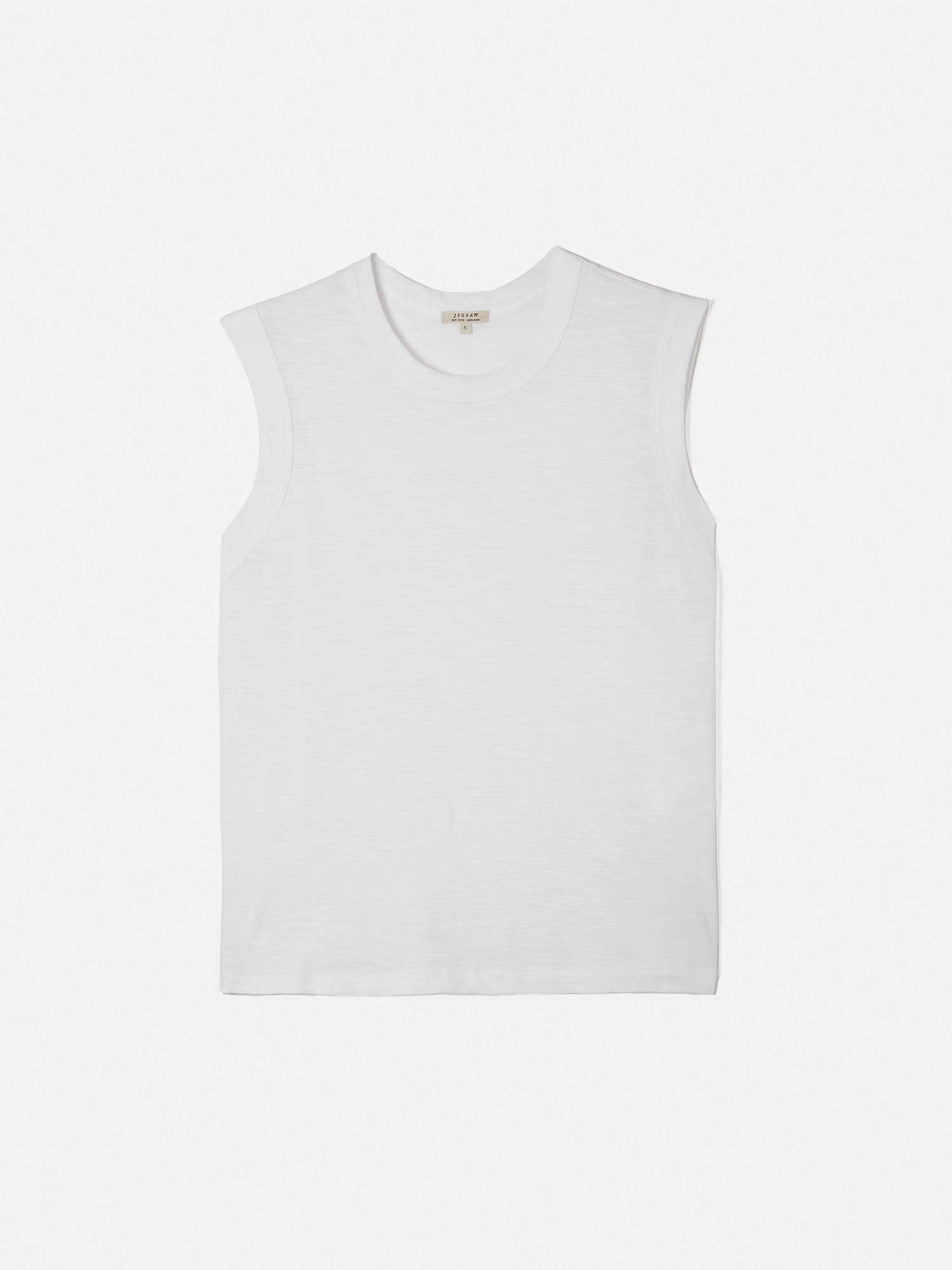 Cotton Slub Tank Top | White