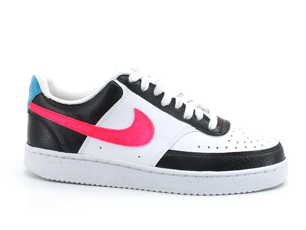 CUSTOM / Nike Court Vision Low White Neon Black