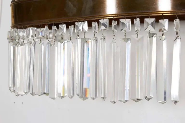 Demilune Wall Light with Crystal Trim