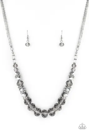 Distracted by Dazzle - Silver Paparazzi Necklace