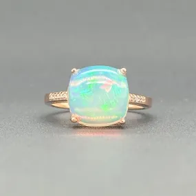 Estate Effy 14K R Gold 5.10ct Opal & 0.05ctw H-I/SI1-2 Diamond Ring