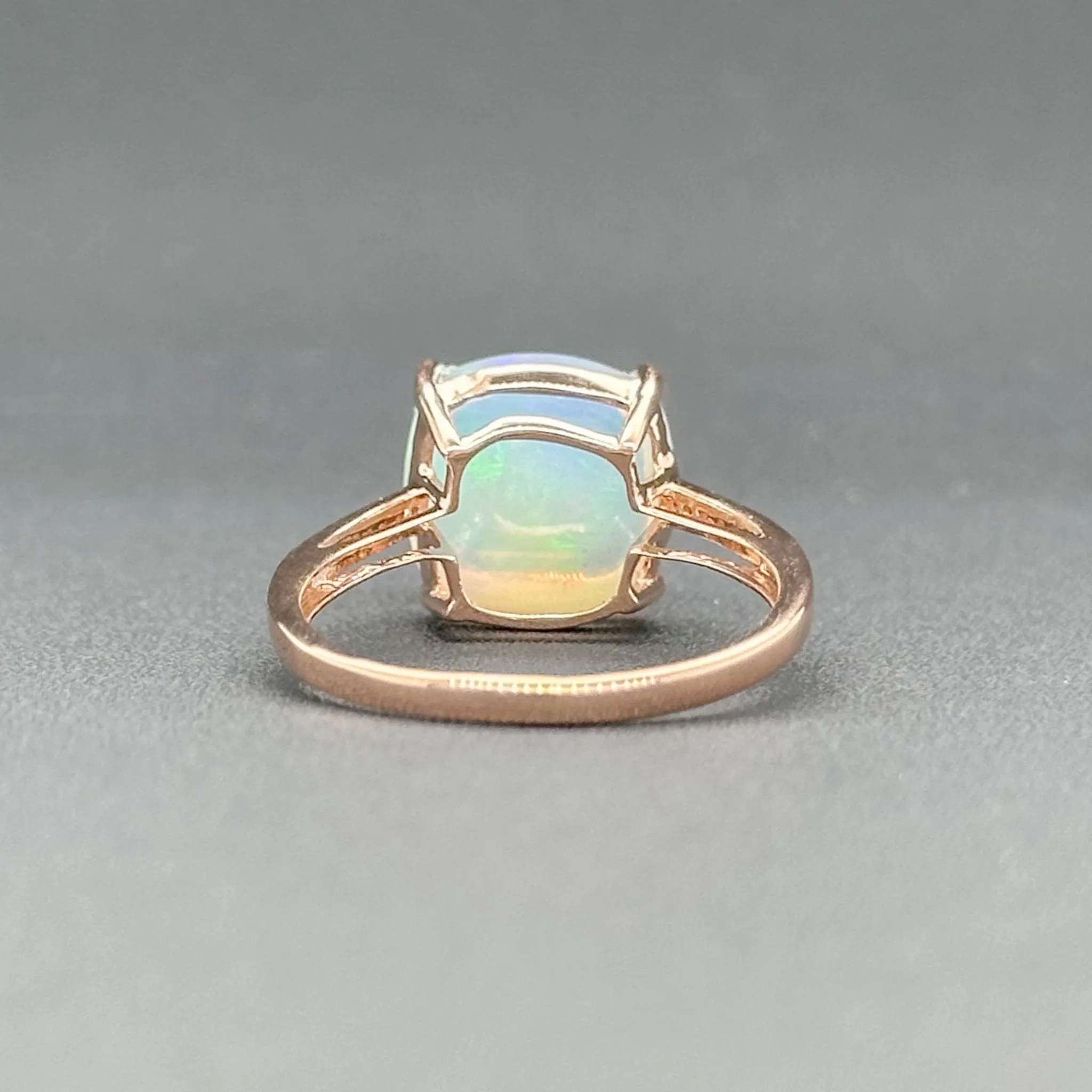 Estate Effy 14K R Gold 5.10ct Opal & 0.05ctw H-I/SI1-2 Diamond Ring