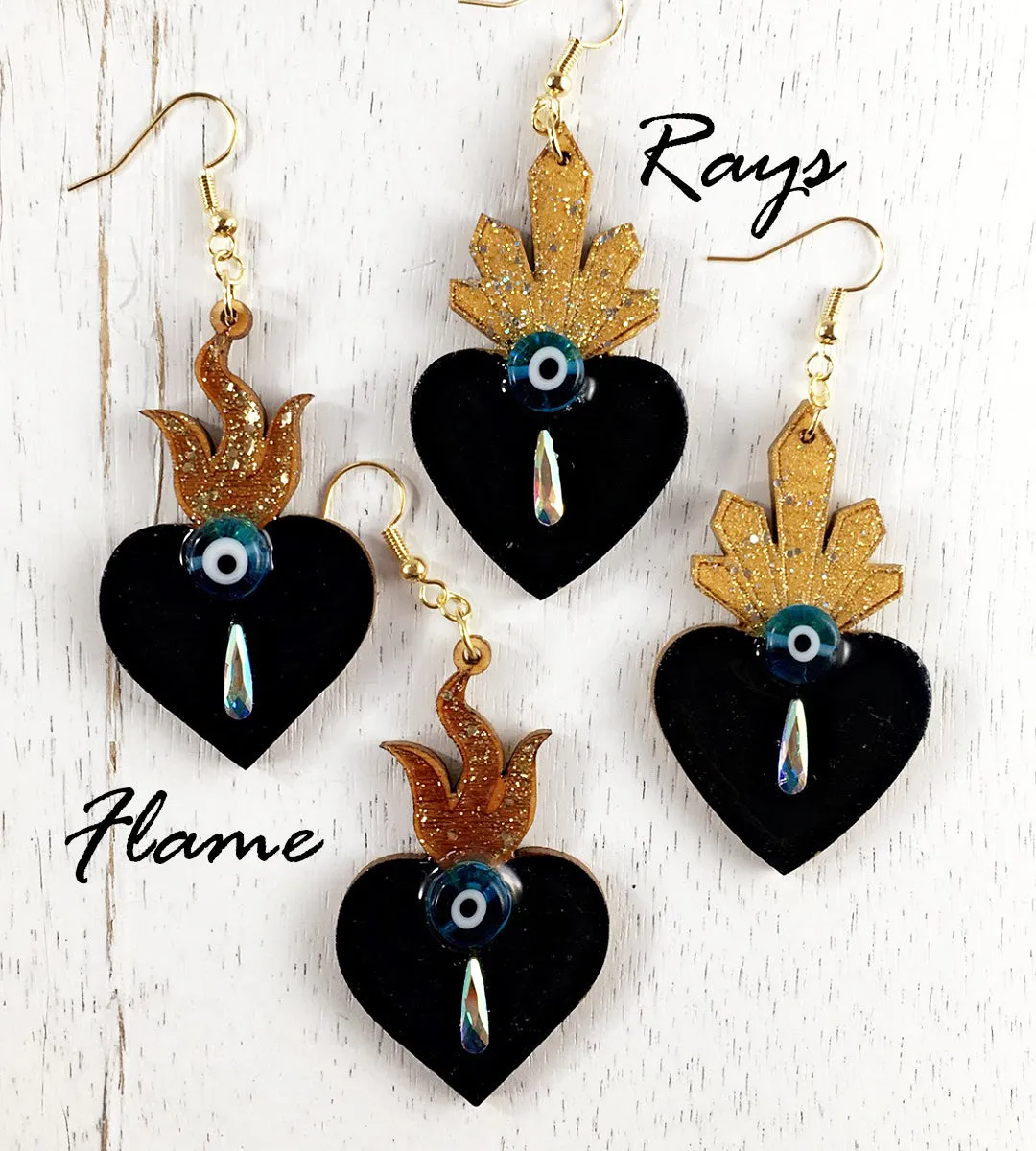 Evil Eye & Lover's Tears Earrings Style #1059