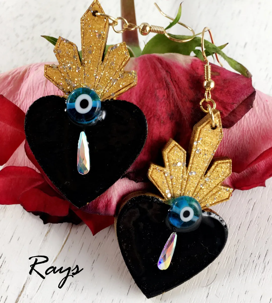 Evil Eye & Lover's Tears Earrings Style #1059