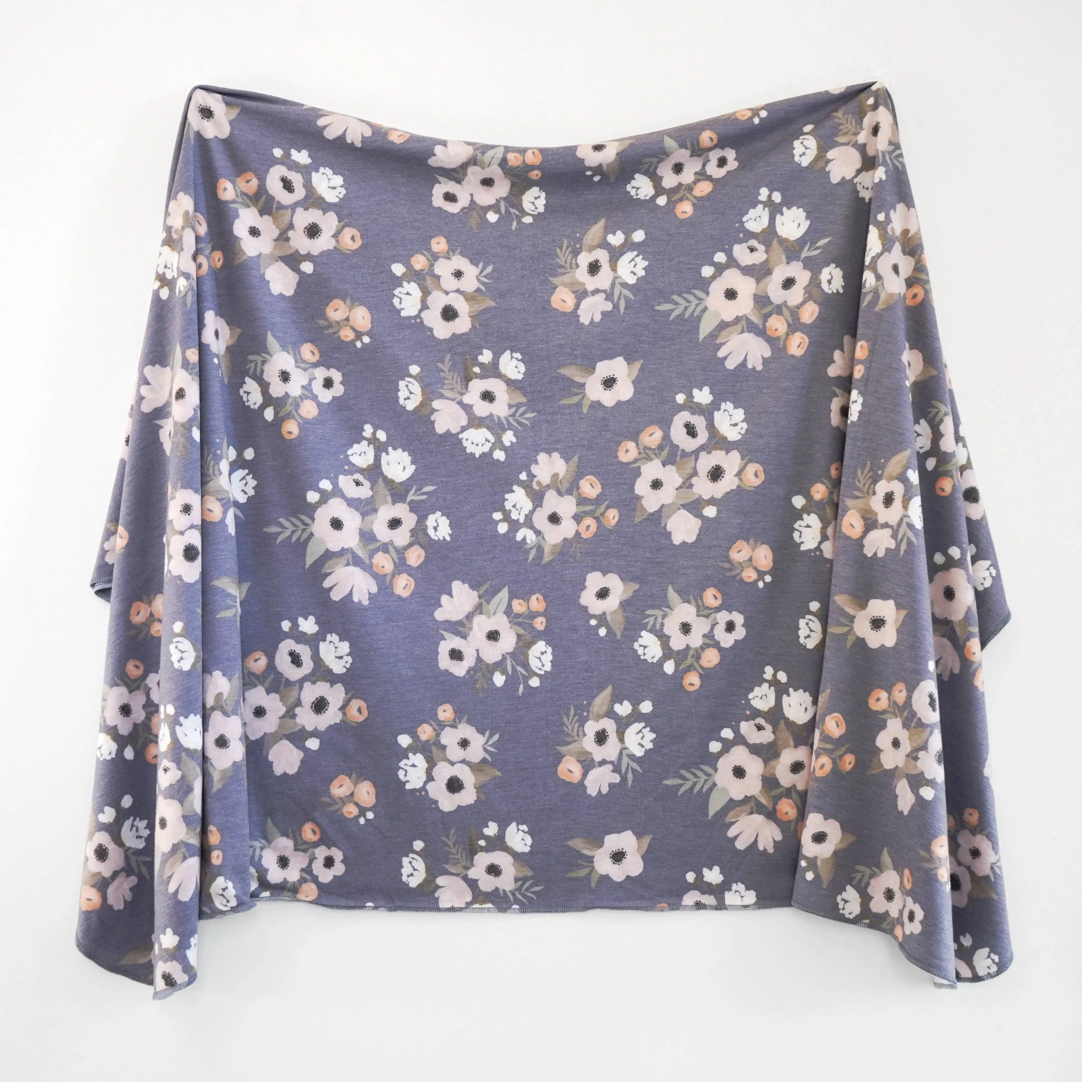 Extra Soft Stretchy Knit Swaddle Blanket: Midnight Garden