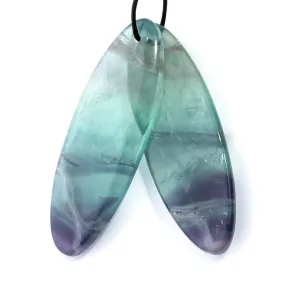 Fluorite 13x40mm Oval Pair - Pendant