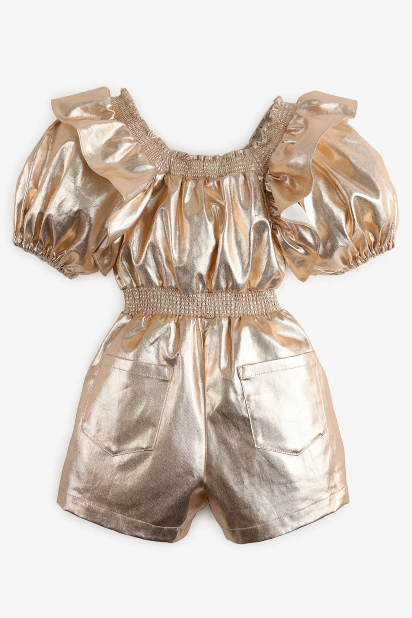 Gingersnaps Lame Frilly Playsuit