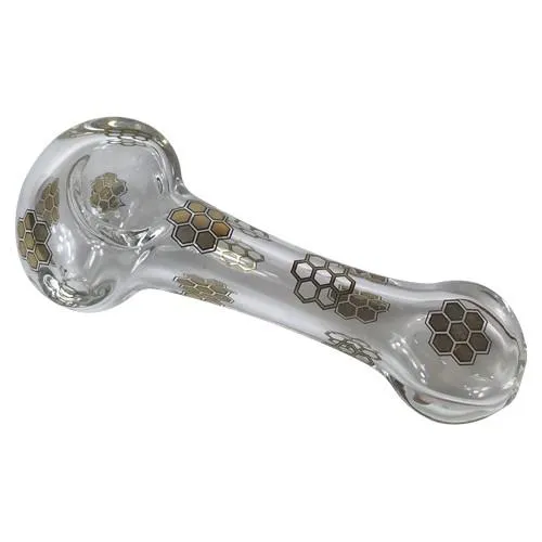 Gold Pattern Honeycomb Glass Pipe