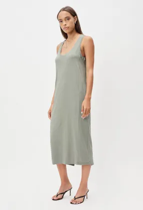 High Twist Cotton Pocket Dress / Jade