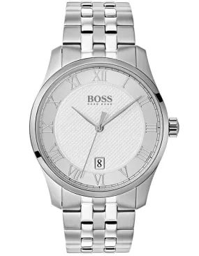 Hugo Boss Mens Master Watch - Stainless Steel - Silver Dial - Bracelet - Date