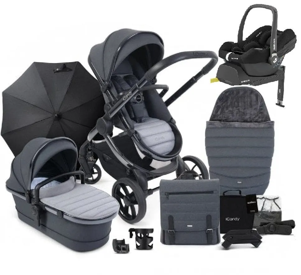 iCandy Peach 7 Maxi Cosi Cabriofix i-Size Travel System Bundle - Truffle