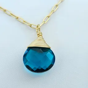 Iolite Journey Necklace - Gold