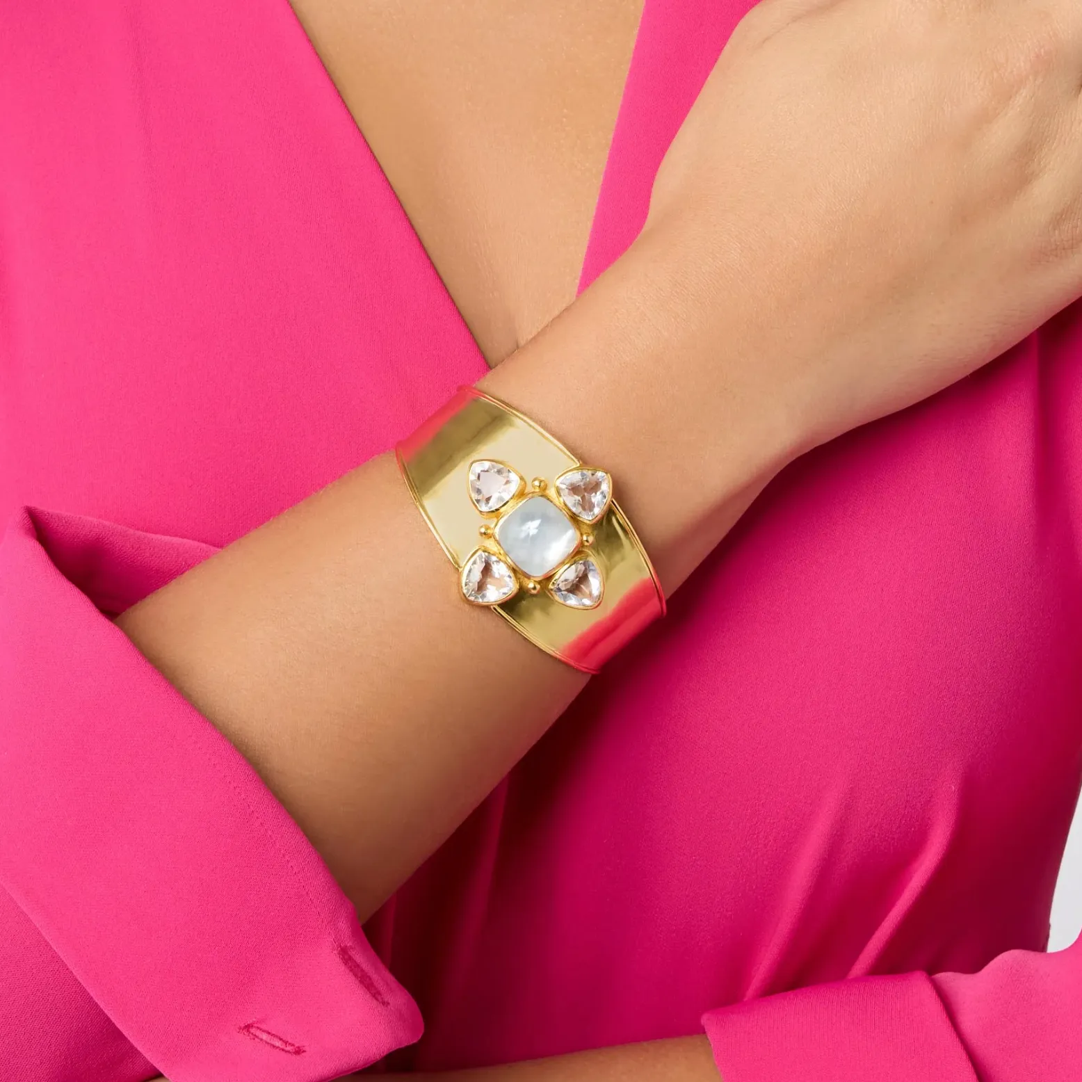 Julie Vos Aquitaine Cuff, Peony Pink