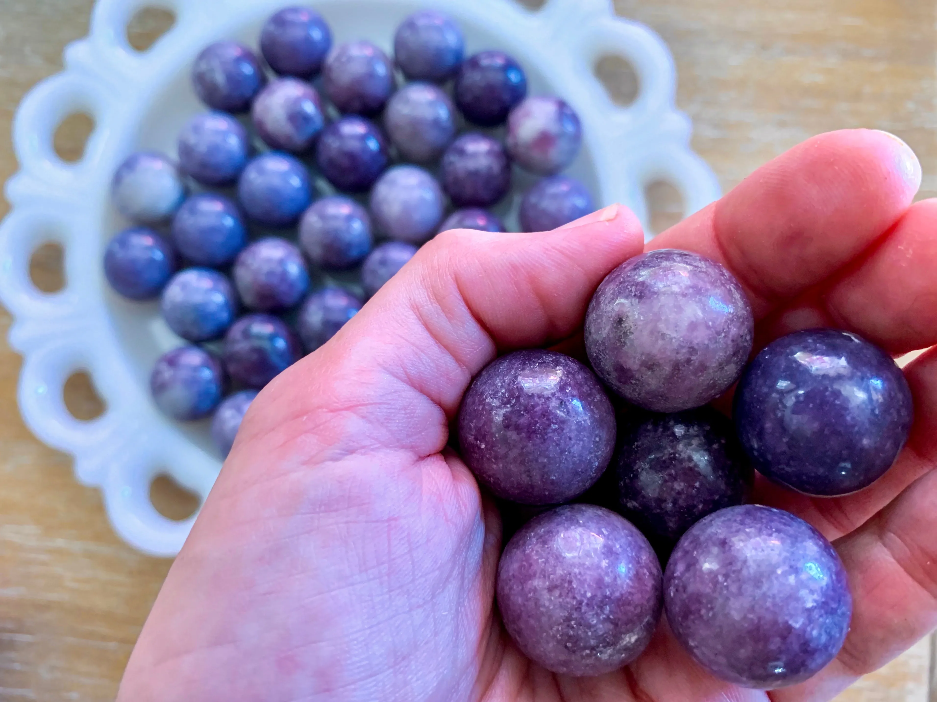 Lepidolite Sphere || Marble