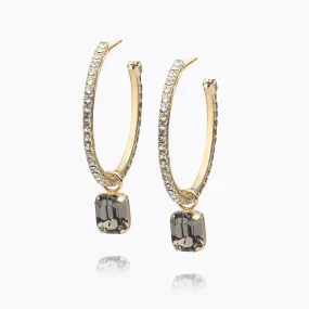 Lydia Loop Earrings / Black Diamond