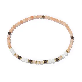 Moonstone and Sunstone Anklet