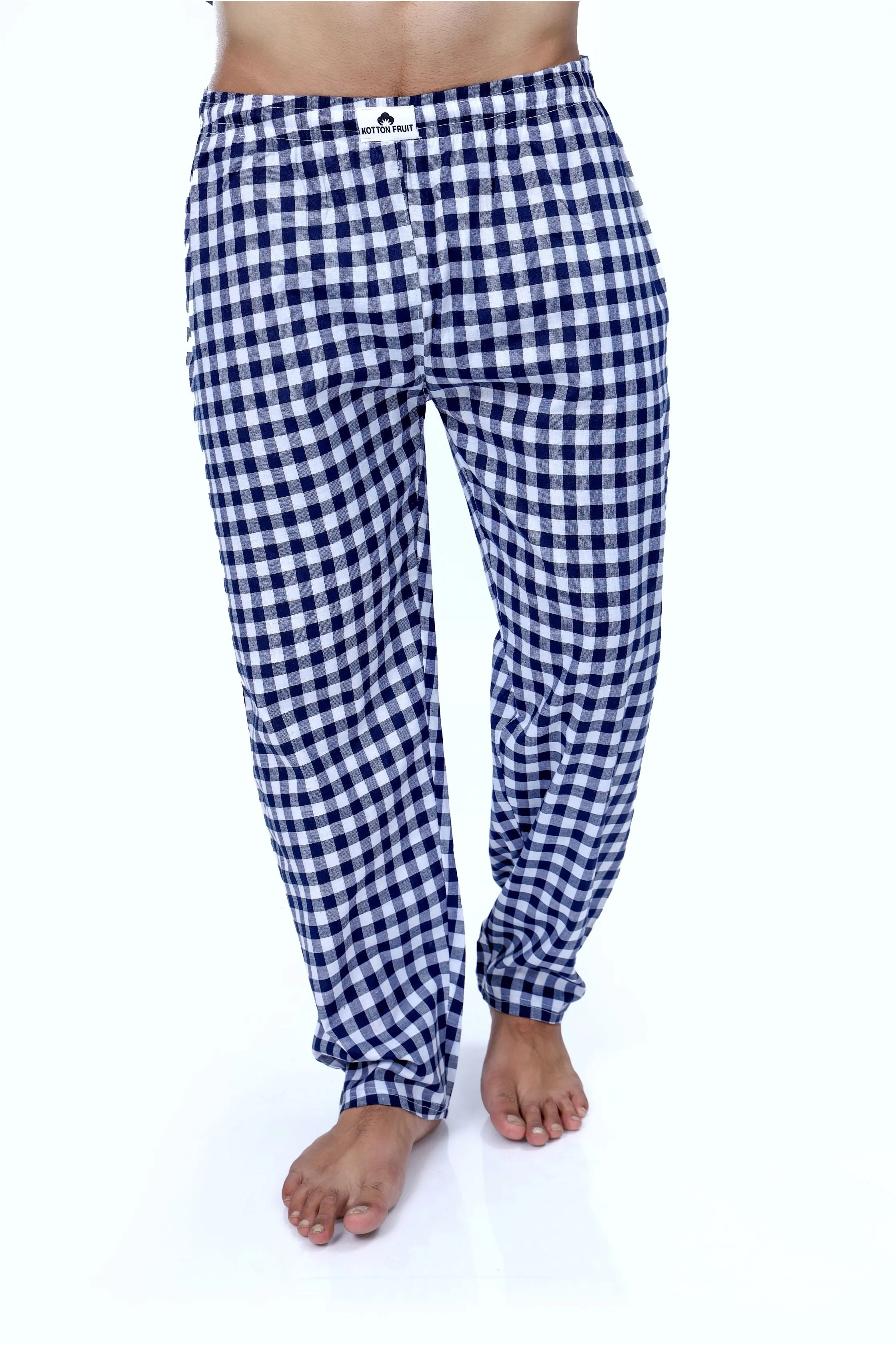 Navy Blue Check Nightsuit