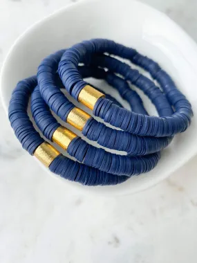 Navy {COLOR POP} Heishi Beads Bracelet