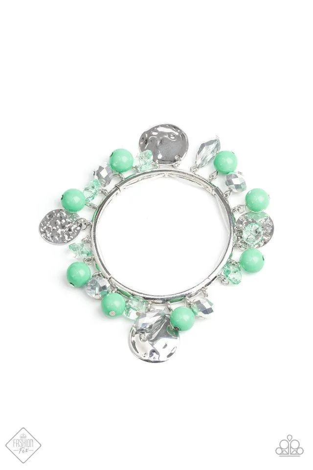 Paparazzi Charming Treasure - Green Bracelet