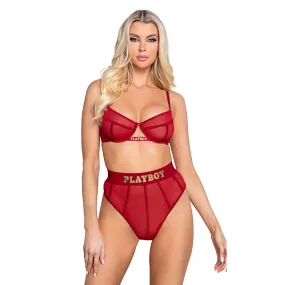 Playboy Cage 2-Piece Set - Red