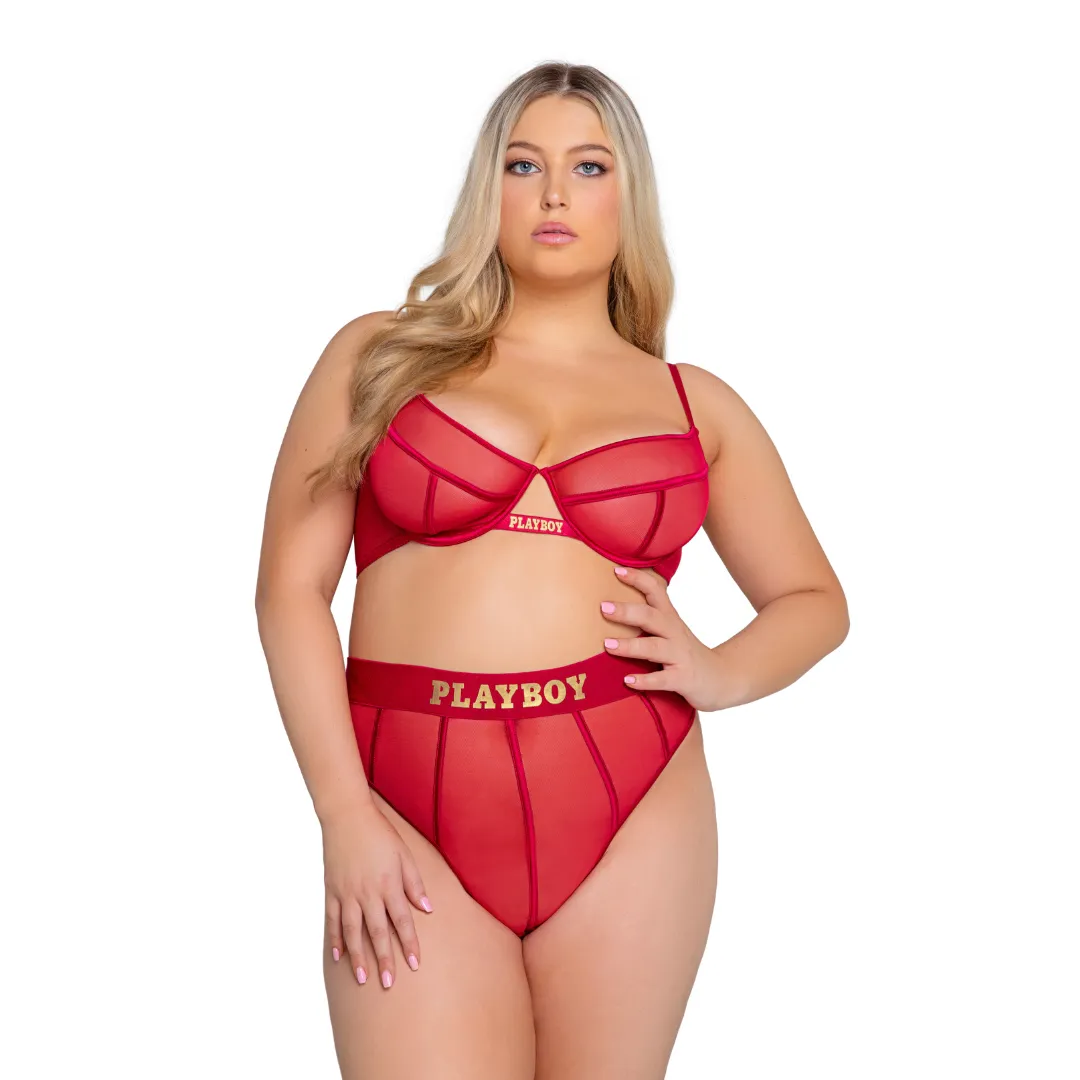 Playboy Cage 2-Piece Set - Red