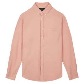 PORTUGUESE FLANNEL Atlantico Old Rose Seersucker Shirt