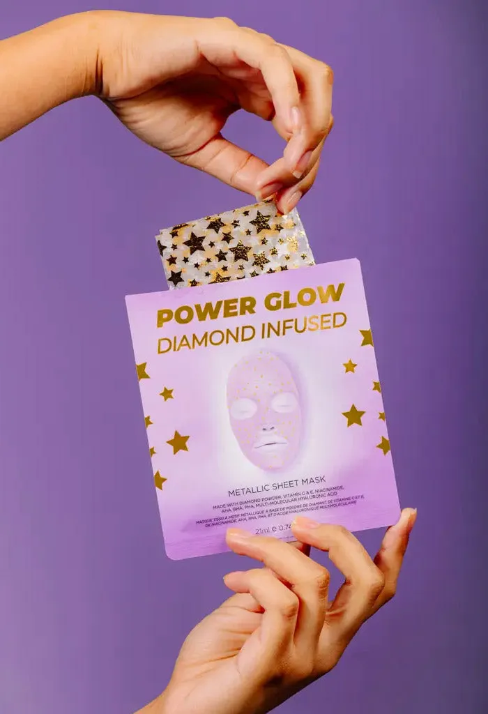 Power Glow Diamond Infused Metallic Sheet Mask