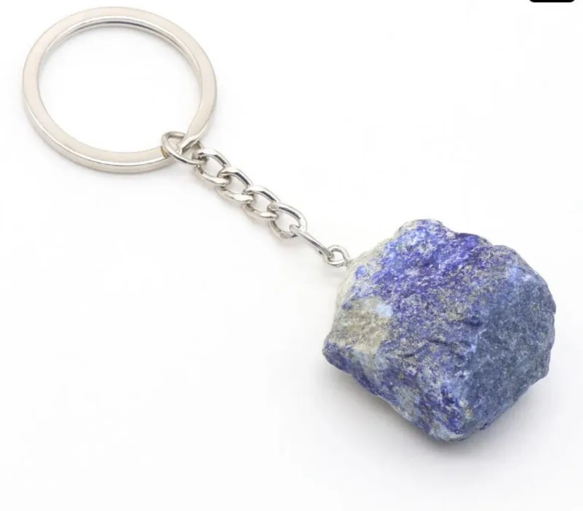 Raw Genuine Gemstone Key Chains