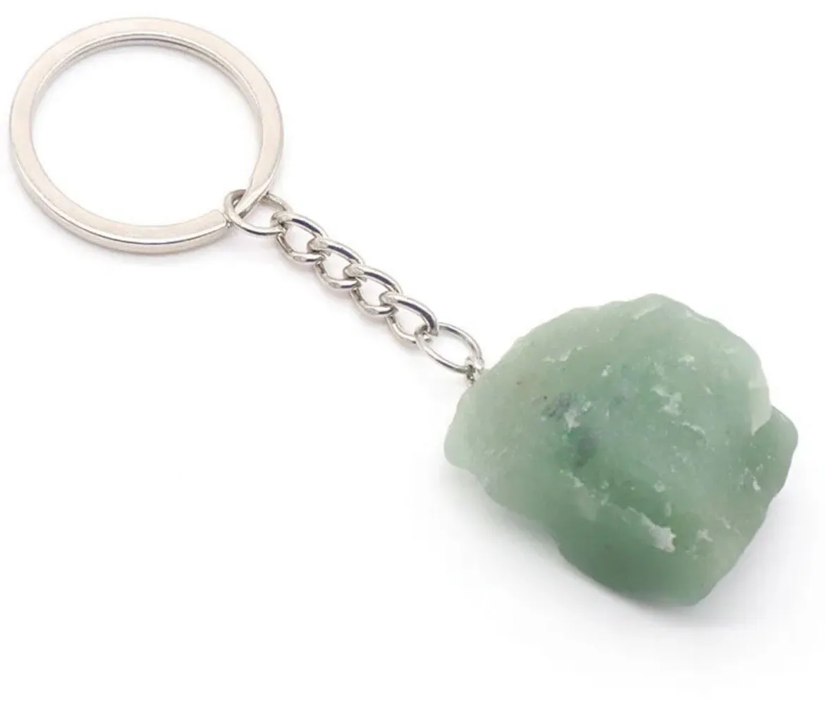 Raw Genuine Gemstone Key Chains