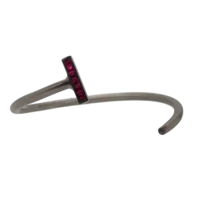 Ruby Silver Nail Bangle