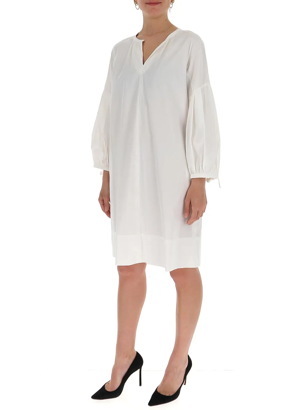 'S Max Mara Poplin Puff Sleeve Dress